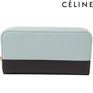 Celine Glacier Black Lambskin Long Wallet Zipper